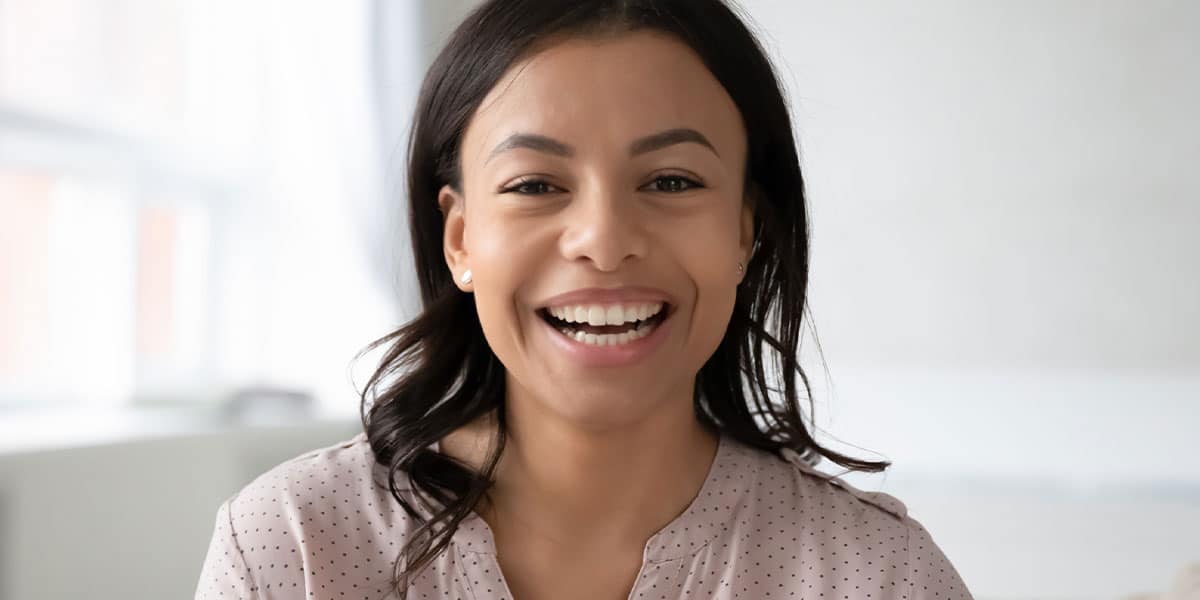 Woman smiling